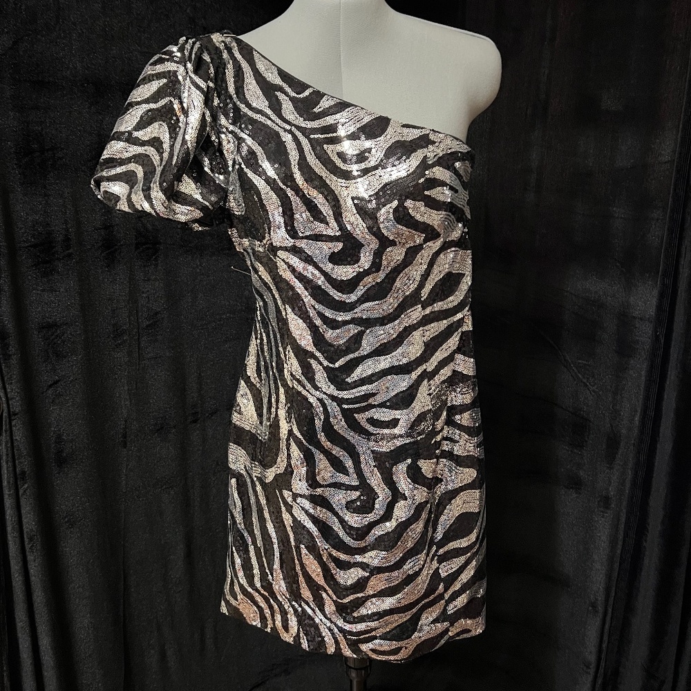 JOVANI ZEBRA DRESS | SIZE 4